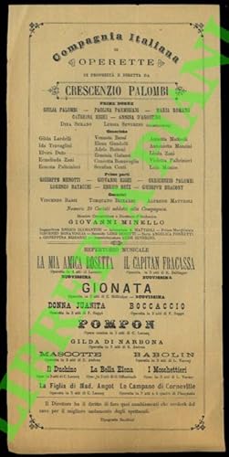 Compagnia Italiana di Operette . Crescenzio Palombi.