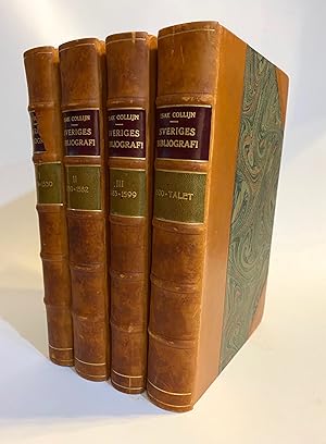 [INCUNABULA REFERENCE / SWEDEN]. Sveriges Bibliografi intill År 1600 (3 vols.) - TOGETHER WITH: S...