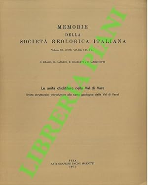 Immagine del venditore per Le unit ofiolitifere nella Val di Vara (Nota strutturale, introduttiva alla carta geologica della Val di Vara) . venduto da Libreria Piani