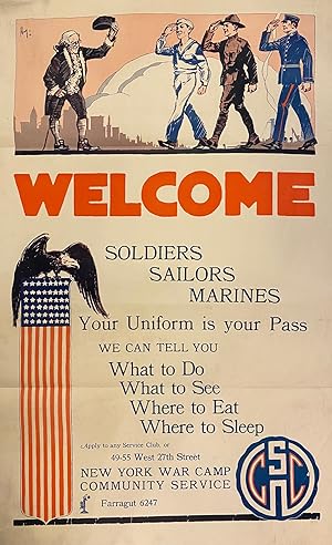 Welcome Soldiers Sailors Marines