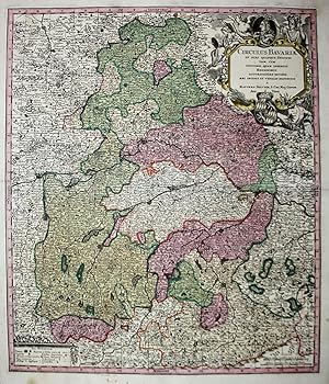 Seller image for Circulus Bavariae in suas quasque Ditiones tam cum Regionibus Accuratissime divisus, aeri incisus et venalis expositus." - Bayern Oberbayern Niederbayern Oberpfalz Franken map Karte for sale by Antiquariat Steffen Vlkel GmbH