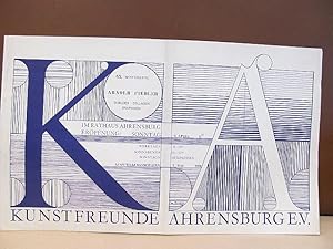 Image du vendeur pour Ausstellungsplakat Arnold Fiedler *lbilder   Collagen   Graphiken, Rathaus Ahrensburg 5. April   2. Mai 1981 durch Kunstfreunde Ahrensburg*. Plakatentwurf Sven Erichson. mis en vente par Antiquariat Friederichsen