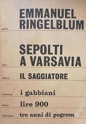 Seller image for SEPOLTI A VARSAVIA for sale by libreria minerva