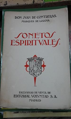 Seller image for D. Juan de Contreras: SONETOS ESPIRITUALES (Madrid, hacia 1930) Dedicatoria autgrafa del autor for sale by Multilibro
