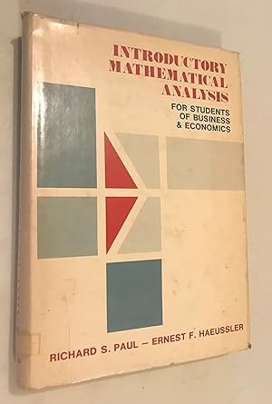 Image du vendeur pour Introductory mathematical analysis: for students of business and economics mis en vente par Once Upon A Time