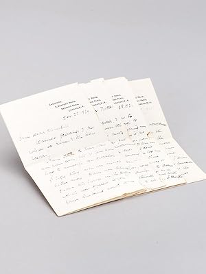 4 autograph letters signed by Abdullah Yusuf Ali, to "Khourshed" [ "Khourshed de Ravalieu", Raden...