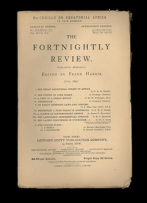 1890 Fortnightly Review, Edited by Frank Harris. Contains: Latest Discoveries in Hypnotism by J. ...
