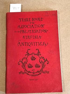 Seller image for Year Book of the Association for the Preservation of Virginia Antiquities rissued 1951 for sale by Carydale Books