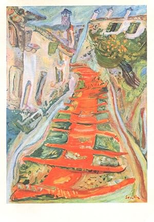 Image du vendeur pour Soutine Red Steps L'Escalier Rouge French Painting Postcard mis en vente par Postcard Finder