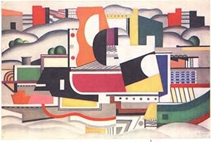 Bild des Verkufers fr Fernand Leger Le Grand Remorqueur French Painting Postcard zum Verkauf von Postcard Finder