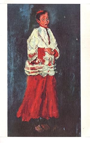 Image du vendeur pour Soutine Enfant De Choeur Debout Choir Boy French Painting Postcard mis en vente par Postcard Finder