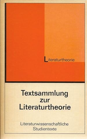 Bild des Verkufers fr Textsammlung zur Literaturtheorie Literaturwissenschaftliche Studientexte zum Verkauf von Flgel & Sohn GmbH