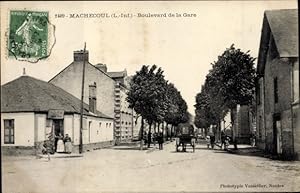 Bild des Verkufers fr Ansichtskarte / Postkarte Machecoul Loire Atlantique, Boulevard de la Gare zum Verkauf von akpool GmbH