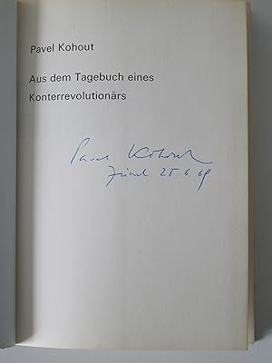 Aus dem Tagebuch eines Konterrevolutionärs. Mit Graphiken von Pravoslav Sovák. (Aus dem Tschechis...