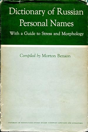 Dictionary of Russian Personal Names