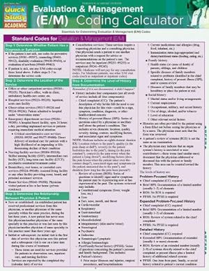 Seller image for Evaluation & Management (E/M) Coding Calculator (Quick Study Academic) by Safian, Shelley C., Tropin, Terry [Cards ] for sale by booksXpress