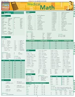 Bild des Verkufers fr Medical Math (Laminated Reference Guide; Quick Study Academic) by BarCharts, Inc. [Pamphlet ] zum Verkauf von booksXpress