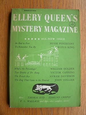 Image du vendeur pour Ellery Queen's Mystery Magazine August 1957 mis en vente par Scene of the Crime, ABAC, IOBA