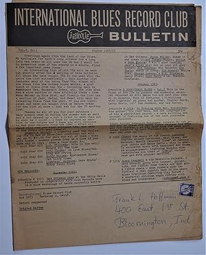 International Blues Record Club Bulletin. Vol.2, No.1, Winter 1962/63