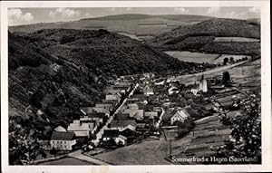 Seller image for Ansichtskarte / Postkarte Hagen Kreis Arnsberg im Sauerland, Gesamtansicht, Gasthof Biggemann for sale by akpool GmbH