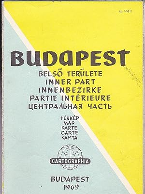 Seller image for Budapest: Bels terlte, inner part, Innenstadtbezirke, partie intrieure, trkp, map, karte, carte for sale by Versandantiquariat Karin Dykes