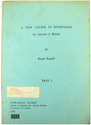 Seller image for A New Course in Hindustani for Learners in Britain Part III for sale by PsychoBabel & Skoob Books