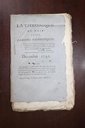 Imagen del vendedor de La Chronique du mois ou les cahiers patriotiques. a la venta por Librairie Trois Plumes
