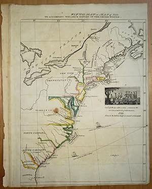 Original Map - "Fifth Map or Map of 1733." A Series of Maps to Willard's History of the United St...