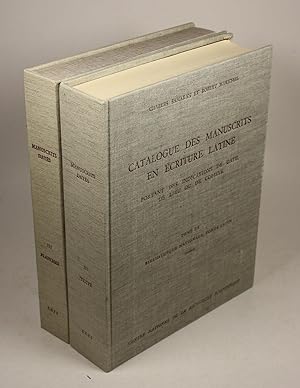Seller image for Catalogue des manuscrits en criture latine. Portant des indications de date, de lieu ou de copiste. Tome III [ 1 ] Texte, Tome III [ 2 ] Planches. Bibliothque Nationale, Fond Latin. (Nos. 8000  18613). Sous la direction de Marie-Thrse d'Alverny. Notices tablies par Madleine Mabille, Monique-Ccile Garand, et Denis Escudier. for sale by Antiquariat Gallus / Dr. P. Adelsberger