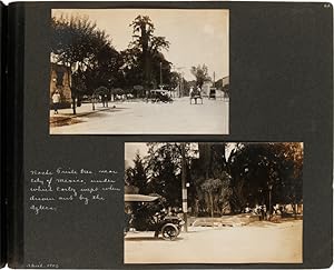 [ANNOTATED VERNACULAR PHOTOGRAPH ALBUM OF AN AUTOMOBILE TRIP THROUGH MEXICO AT THE TURN OF THE 20...