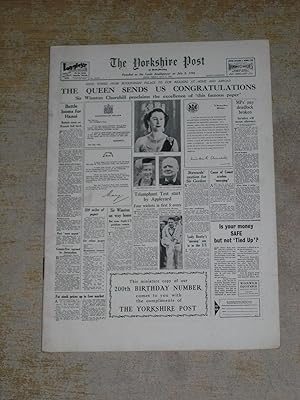 The Yorkshire Post July 2 1954 (Miniature Copy Of Our 200th Birthday Number)