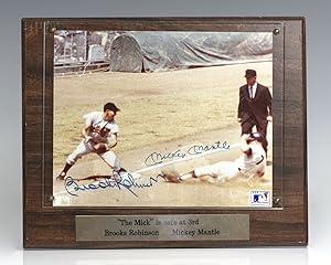 Mickey Mantle and Brooks Robinson Signed Photograph.