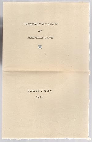 Bild des Verkufers fr Presence of Snow zum Verkauf von Between the Covers-Rare Books, Inc. ABAA