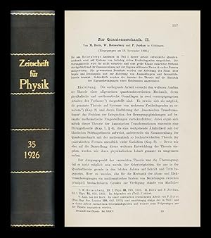 Seller image for Zur Quantenmechanik II in Zeitschrift fur Physik 35, 1926, pp. 557-615 [BOUND FIRST EDITION OF SEMINAL THREE MAN PAPER] for sale by Atticus Rare Books