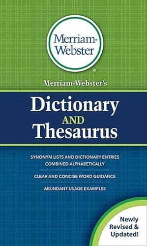 Seller image for Merriam-Websters Dictionary and Thesaurus (Paperback) for sale by Grand Eagle Retail
