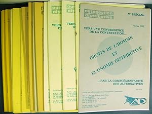 Autogestion distributive. Ensemble de 18 numéros entre 1985 et 1992. Série incomplète. 1985-1992.