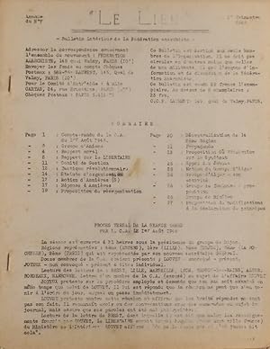 Le lien. Bulletin intérieur de la Fédération Anarchiste. Annexe du N° 7. 2e trimestre 1946.