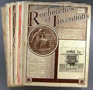 Recherches et inventions. Revue mensuelle. Année 1935 incomplète. 9 numéros sur 12. (244 à 253, s...