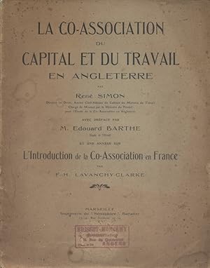 La co-association du capital et du travail en Angleterre.