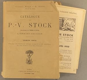 Catalogue de P.-V. Stock (successeur de Tresse & Stock). Libraire éditeur. Première partie. Ancie...