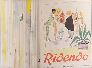 Ridendo. Revue gaie pour le médecin. 6 numéros contenant au total 7 dessins de Sépia, pseudonyme ...