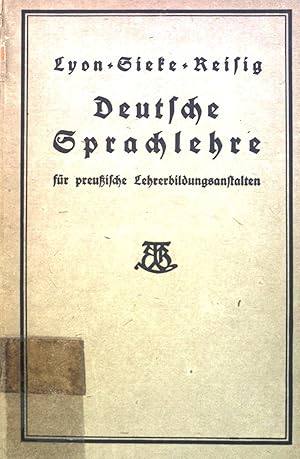 Bild des Verkufers fr Deutsche Sprachlehre fr preuische Lehrerbildungsanstalten. zum Verkauf von books4less (Versandantiquariat Petra Gros GmbH & Co. KG)