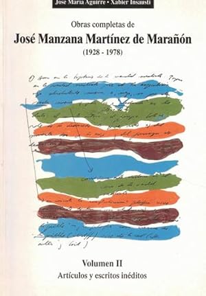 Immagine del venditore per Obras completas de Jos Manzana Martnez de Maraon (1928-1978). Vol II.- Artculos y escritos inditos venduto da Librera Cajn Desastre