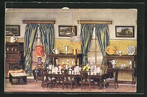 Ansichtskarte Titania`s Palace, The Royal Dining Room, Puppenstube