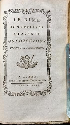 Seller image for Stanze di messer Angelo Poliziano. Incominciate per la giostra del magnifico Giuliano di Piero de' Medici. Colla favola di Orfeo. for sale by Jack Baldwin Rare Books