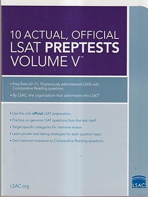 Immagine del venditore per 10 Actual, official LSAT Preptests Volume V venduto da Librodifaccia