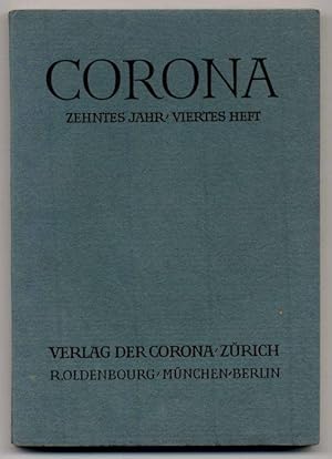 Bild des Verkufers fr Corona. Zehntes Jahr, viertes Heft. zum Verkauf von Rainer Kurz - Antiquariat in Oberaudorf