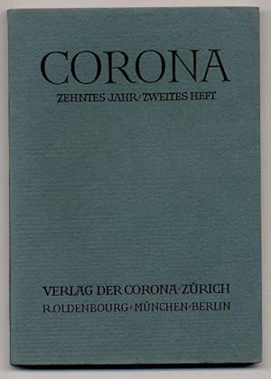 Bild des Verkufers fr Corona. Zehntes Jahr, zweites Heft. zum Verkauf von Rainer Kurz - Antiquariat in Oberaudorf