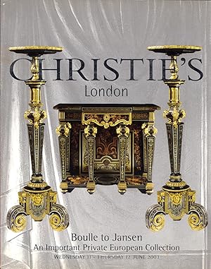 Boulle to Jansen: An Important Private European Collection, Part 1 - Furniture, Works of Art and ...