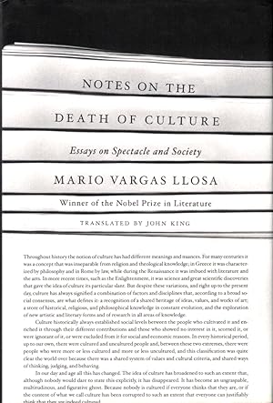 Bild des Verkufers fr Notes on the Death of Culture: Essays on Spectacle and Society zum Verkauf von Kenneth Mallory Bookseller ABAA